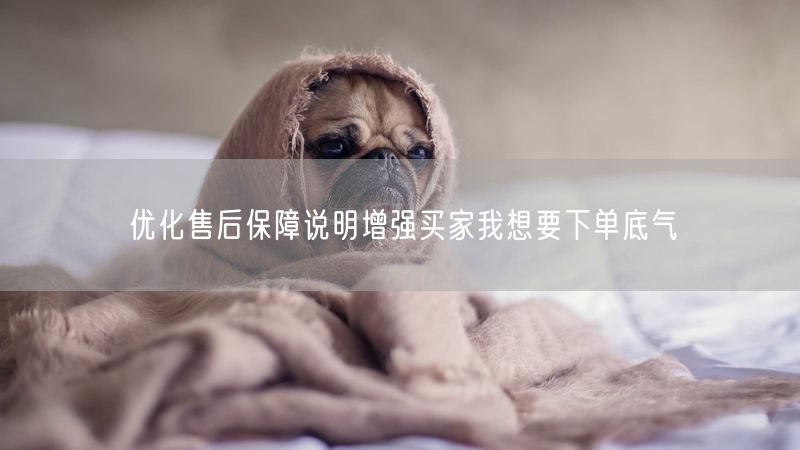 优化售后保障说明增强买家我想要下单底气