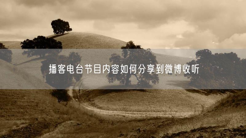 播客电台节目内容如何分享到微博收听