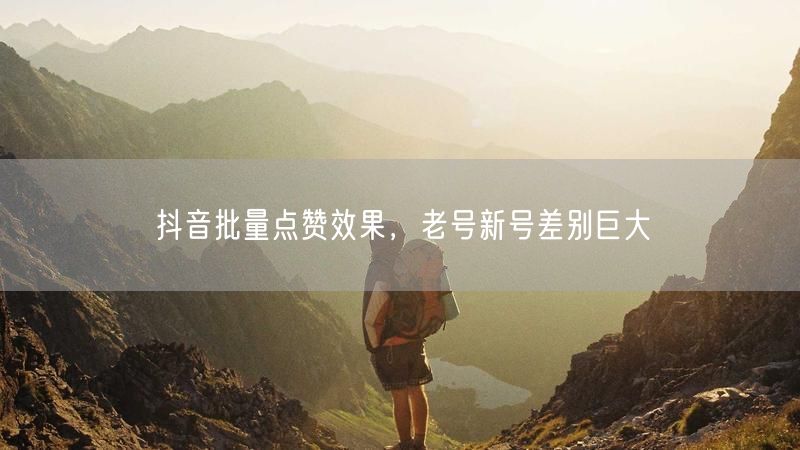 抖音批量点赞效果，老号新号差别巨大